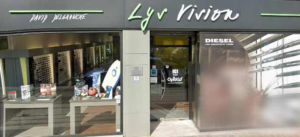 Vitrine lys vision opticien halluin